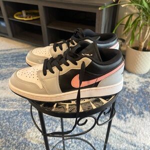 Jordan Black and Pink Athletic Shoes Classic Design